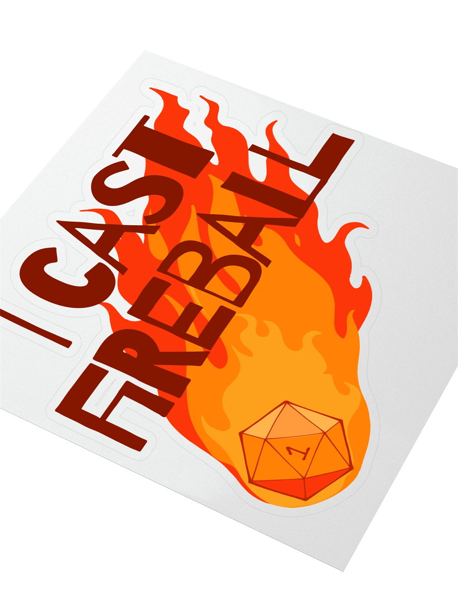 "I CAST FIREBALL" Kiss Cut Stickers product image (3)