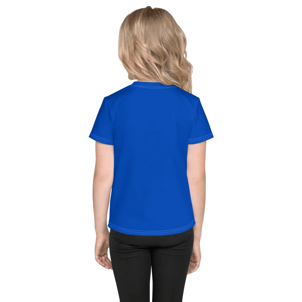 Kids Plain Color Absolute Blue T-Shirt product image (2)