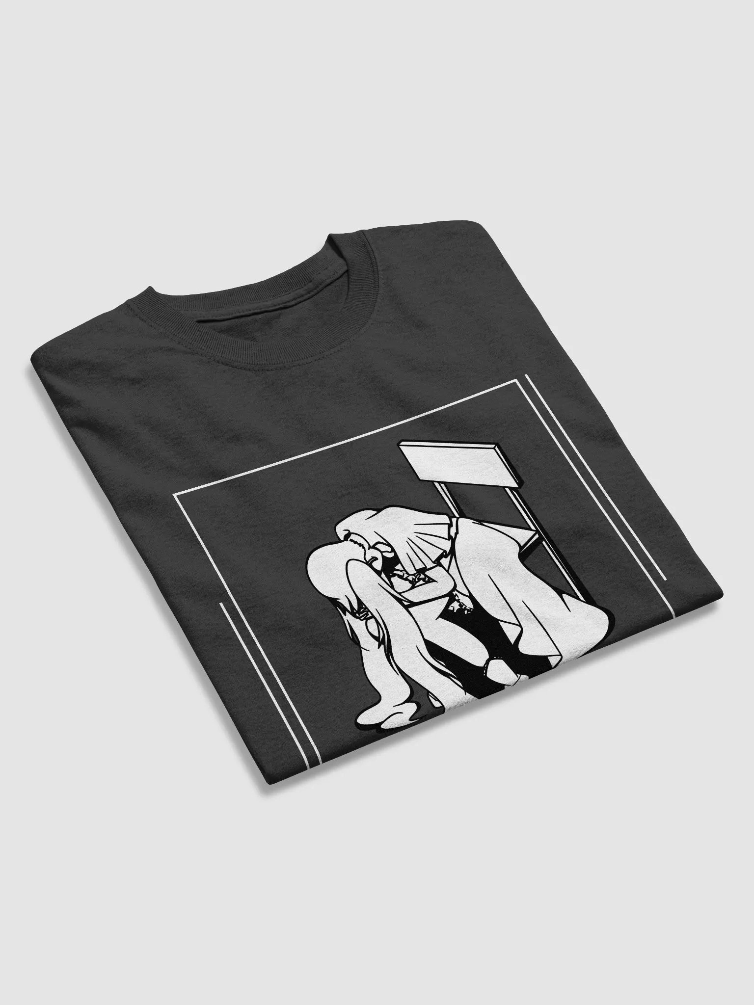 Shinji Pose Luwi T-Shirt (Dark Mode) product image (4)