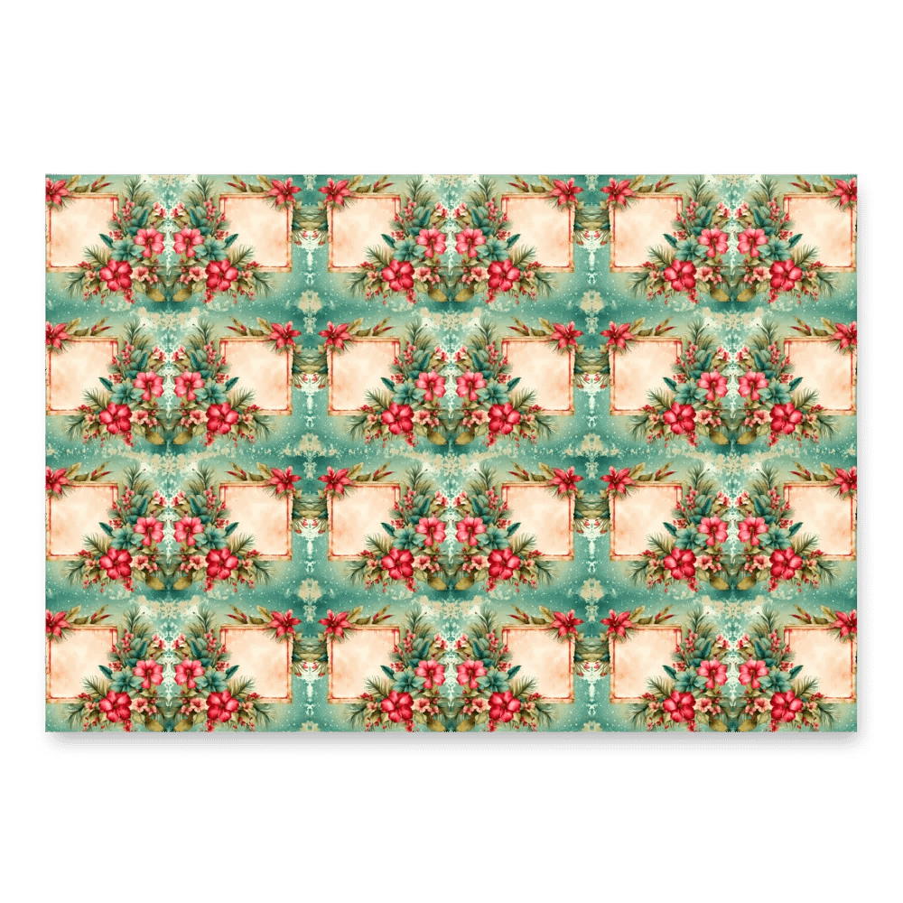 Nostalgic Tropical Christmas Wrapping Paper product image (1)
