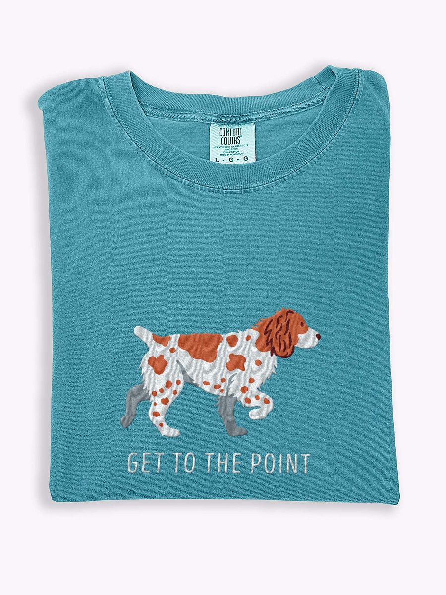 Get to the Point T-Shirt(Embroidered) of a Brittany Spaniel product image (1)