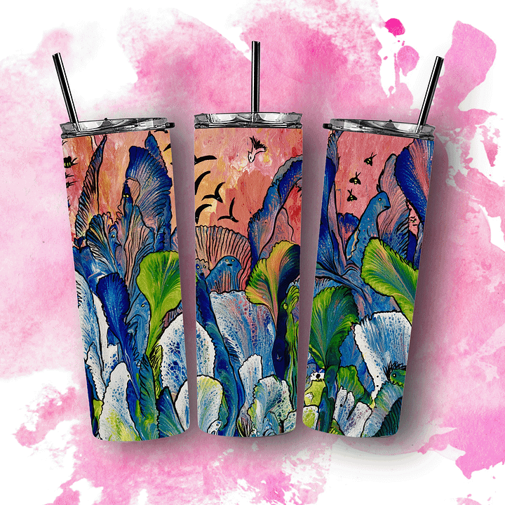 Floral Under The Sunset Sky 20oz Skinny Tumbler product image (1)