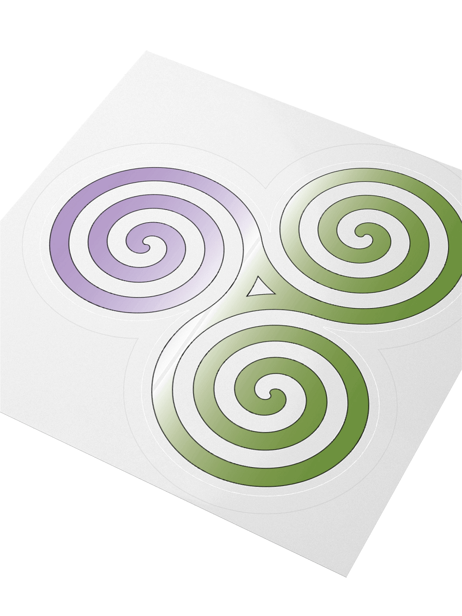 Genderqueer Pride Gradient Celtic Triskelion Sticker product image (7)