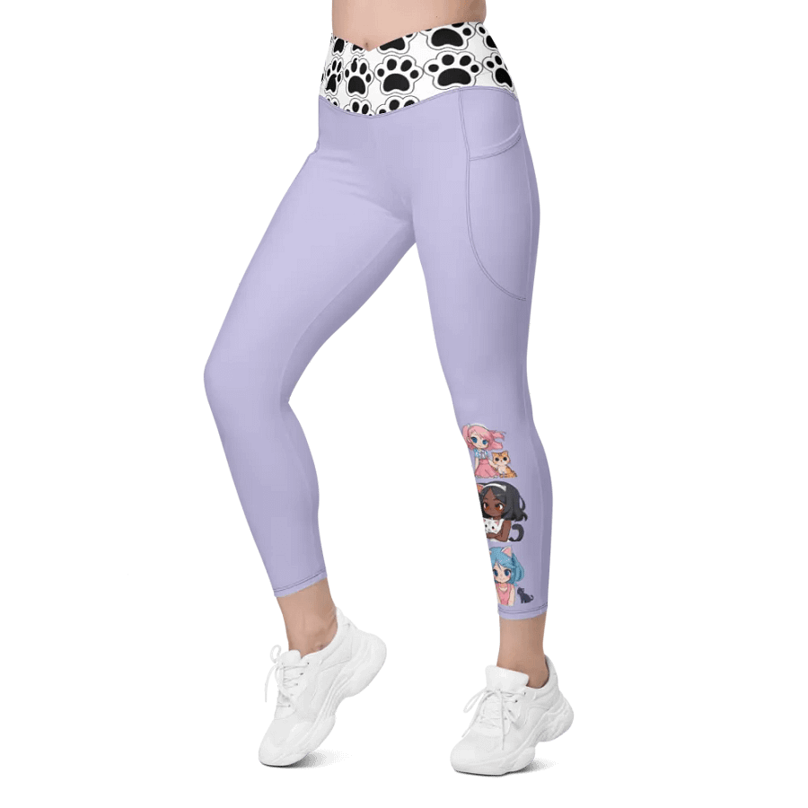 Chibi Cat Girls All-Over Print Leggings product image (6)