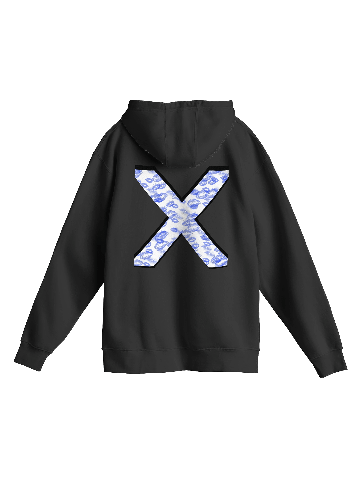 White X Blue Lipstick Kisses | Hoodie product image (1)