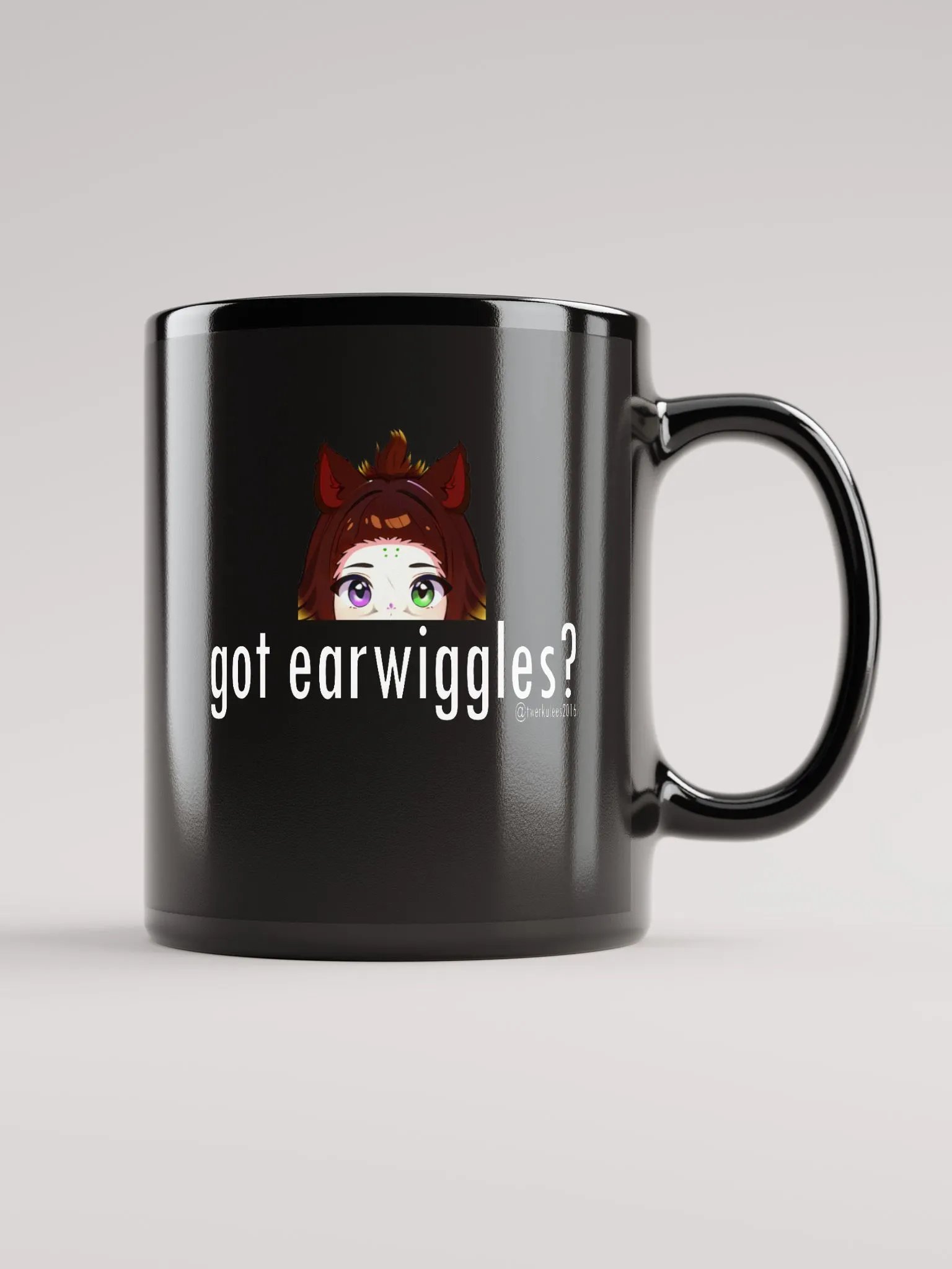 got earwiggles? Mug w/ white text product image (1)