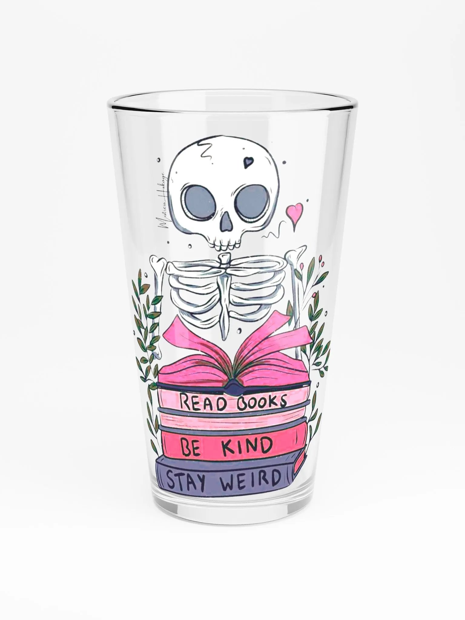 Read Books and Stay Weird Glass product image (3)