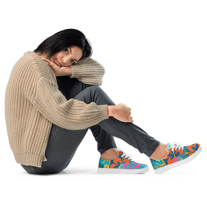 Tropical Escape Lace-Up Canvas Shoes product image (1)