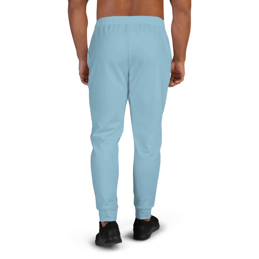 Plain Light Blue Soft Summer Recycled Polyester Premium Men's Joggers by Treasure Pie product image (4)