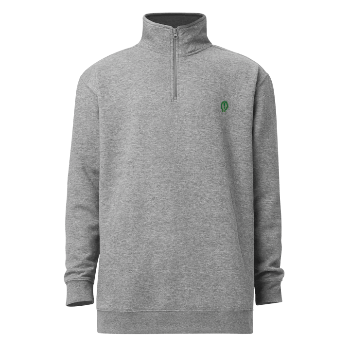EXCLAIMING MENTALLY (leaf design) embroidered quarter zip product image (7)