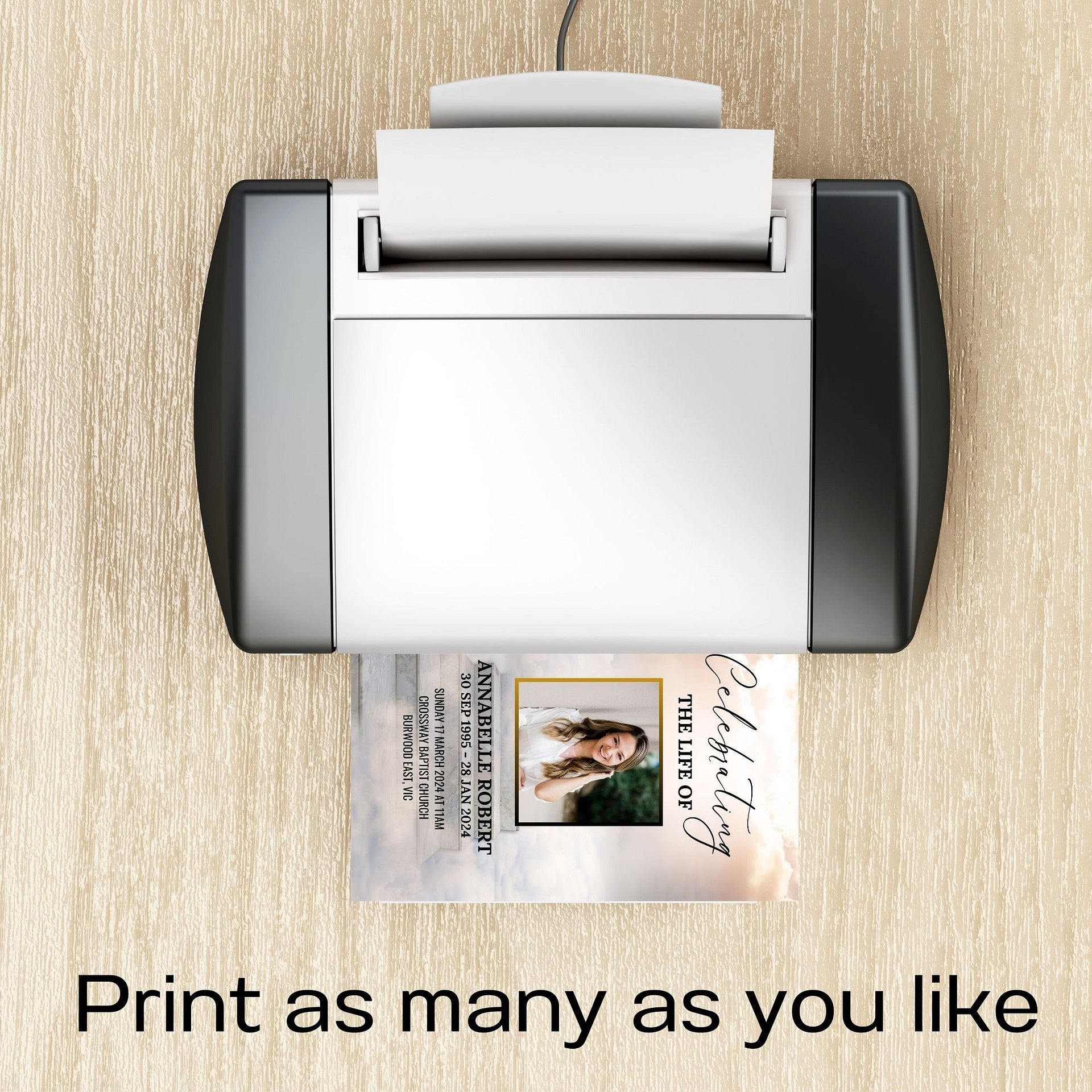 Stairs To Heaven Funeral Program Canva Template product image (9)