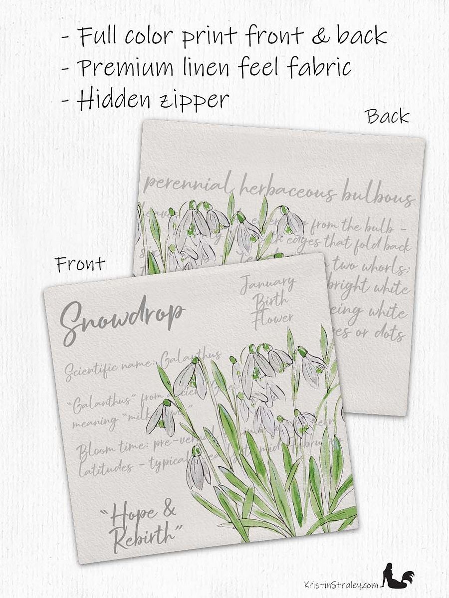 Snowdrop Flowers Premium Pillow Case product image (3)