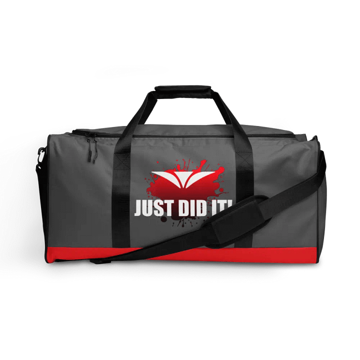 Just Did It! Red Splatter Gray Duffle Bag product image (1)