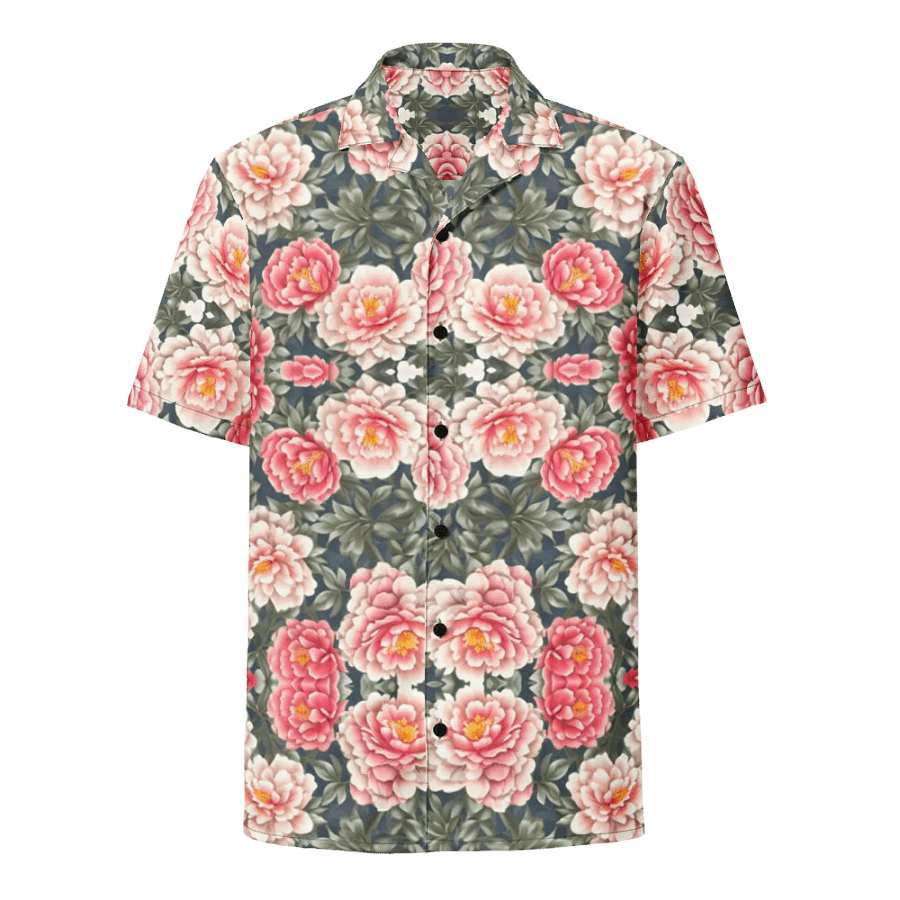 Floral Pattern Peony Flowers Hawaiian Shirt product image (1)