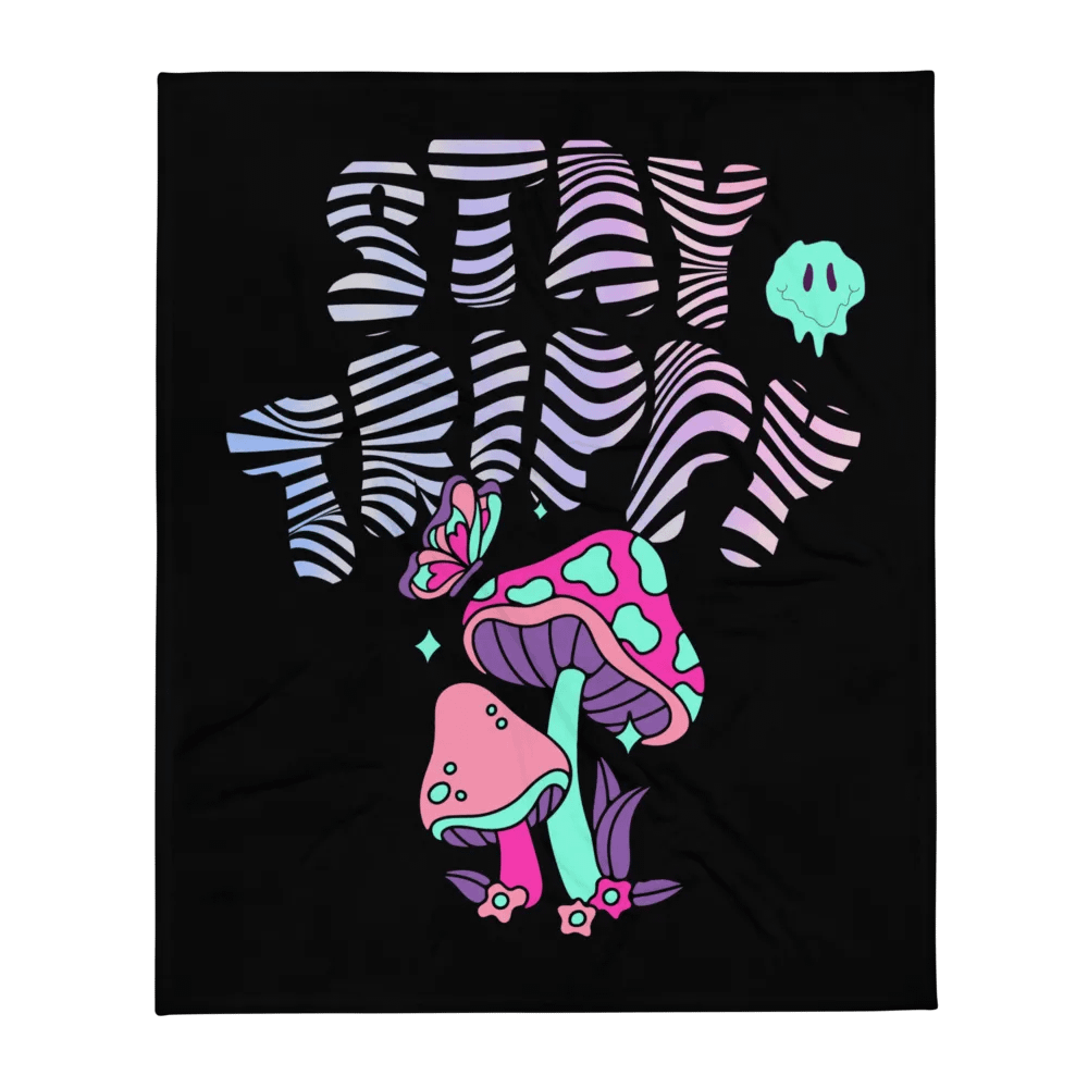 Trippy Drip Fleece Throw Blanket product image (2)