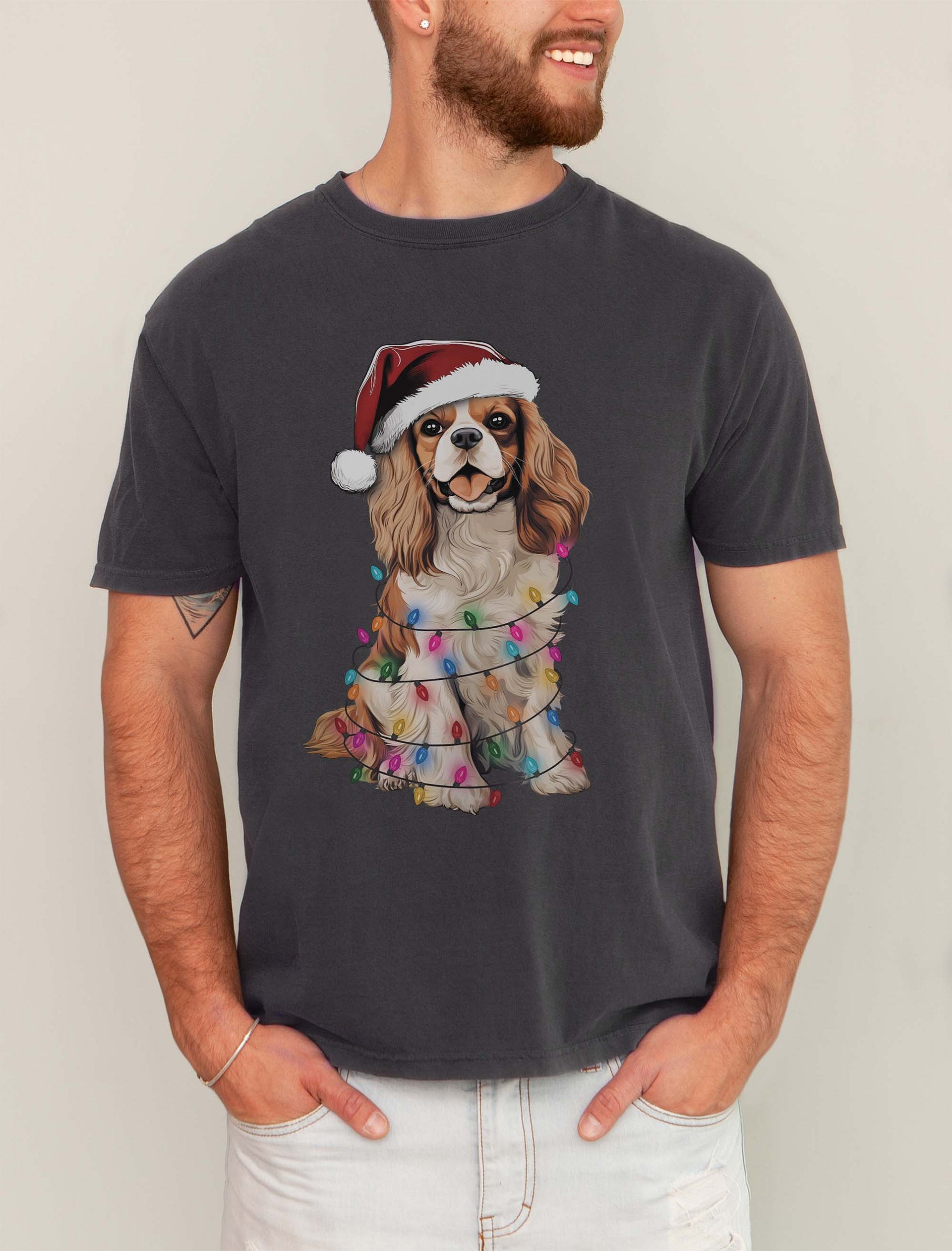 Funny Cavalier King Charles Spaniel Christmas T-Shirt for Cavalier Spaniel Paw-rents product image (21)