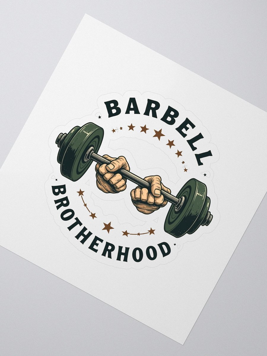 Barbell Brotherhood Kiss Cut Stickers product image (2)