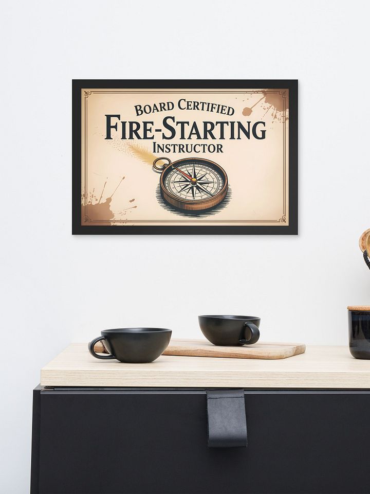 Fire Starting Instructor Human Design Manifestor Framed Wall Art Poster product image (1)
