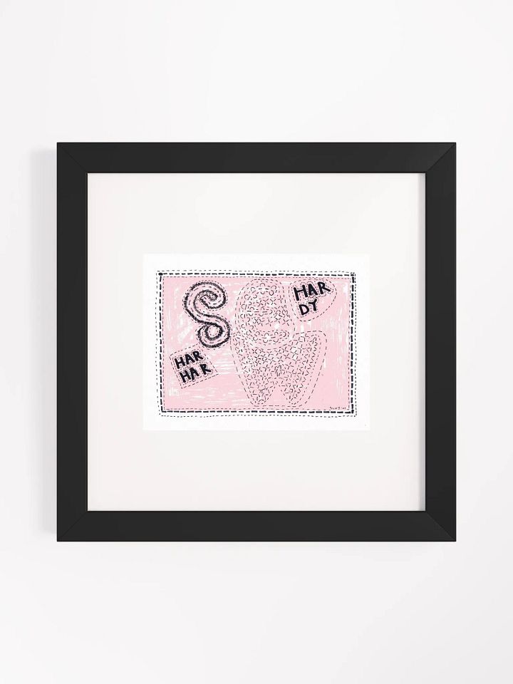sew hardy har har Panel Card Print Framed product image (2)