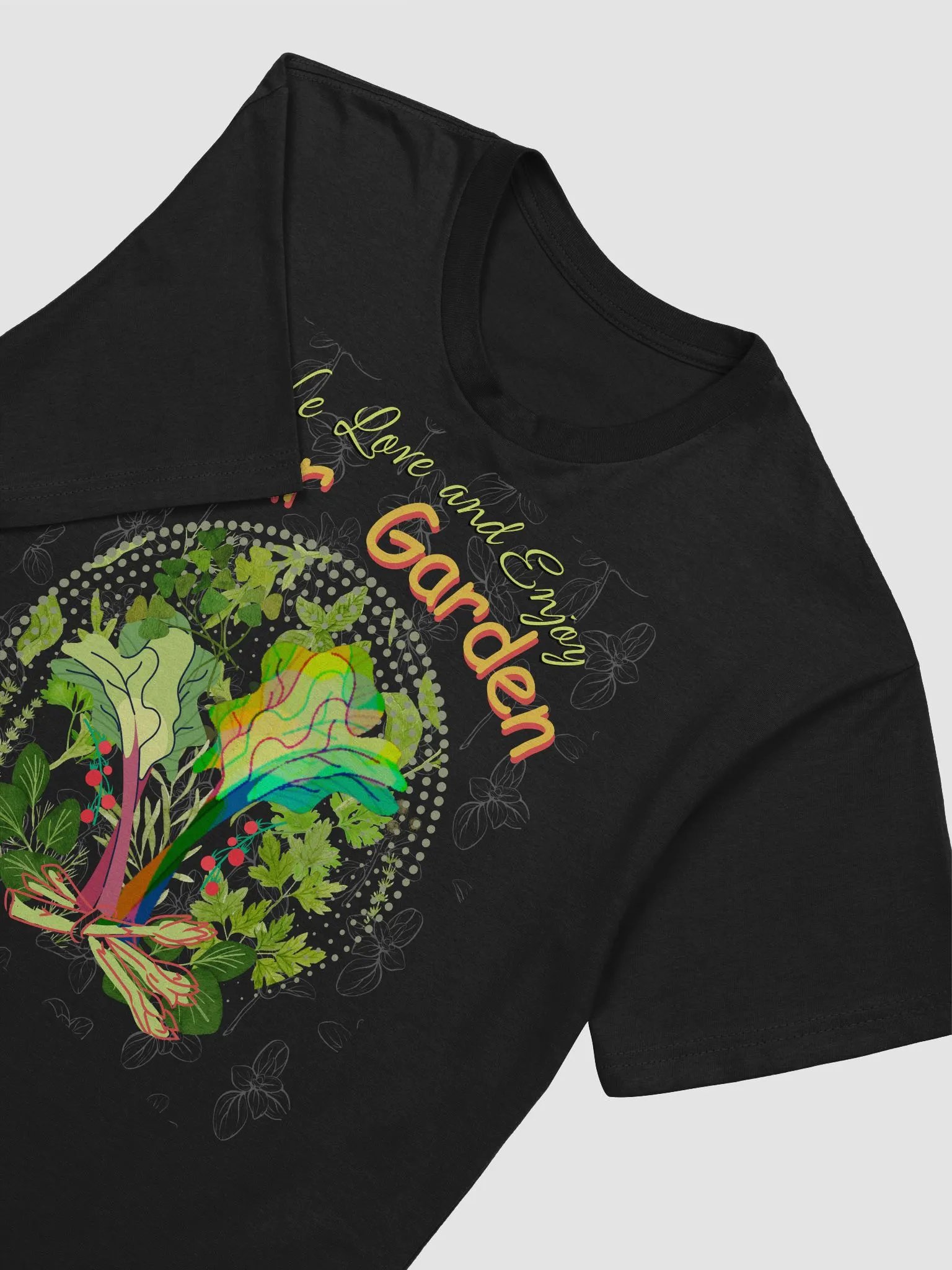 Unisesx T shirt for the Gardener depicting 'We love and enjoy Your Garden. and pant lovers. Perfect gift from grandchildren, product image (3)