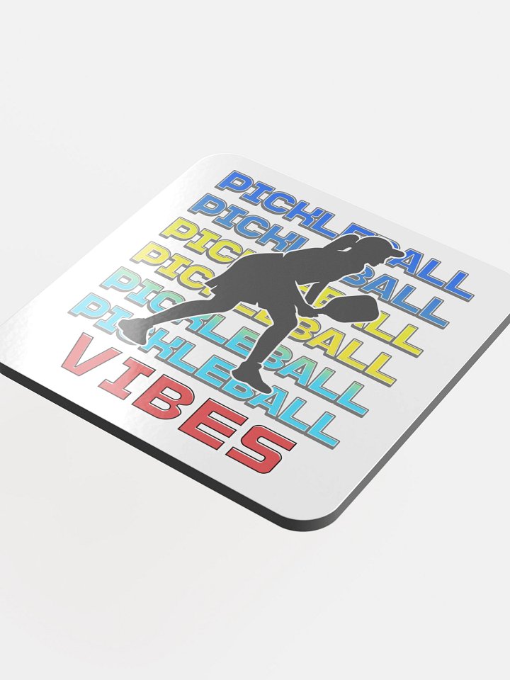 Pickleball Vibes Line Female Vibrant Coaster Set product image (1)