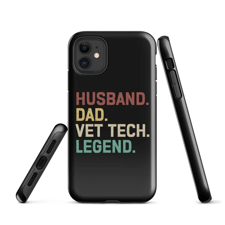 "Husband-Dad-Vet tech-Legend" tough case for iPhone® product image (2)