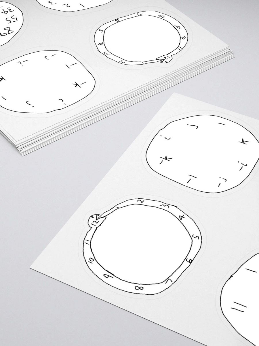 Ouroboros, Quaternion, Prime(ish), Fibonacci Clock Stickers product image (4)