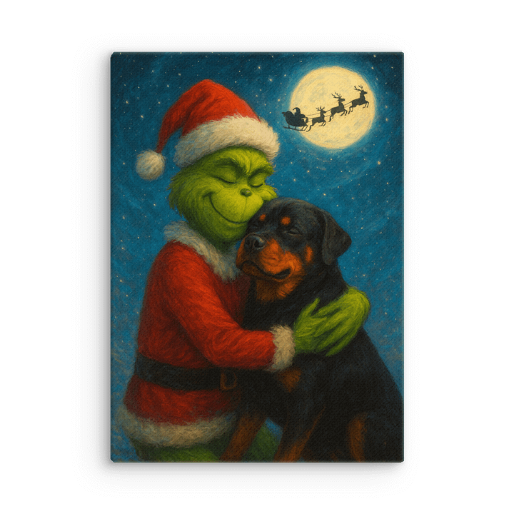 The Grinch Who Stole A Rottweiler Canvas Art product image (2)
