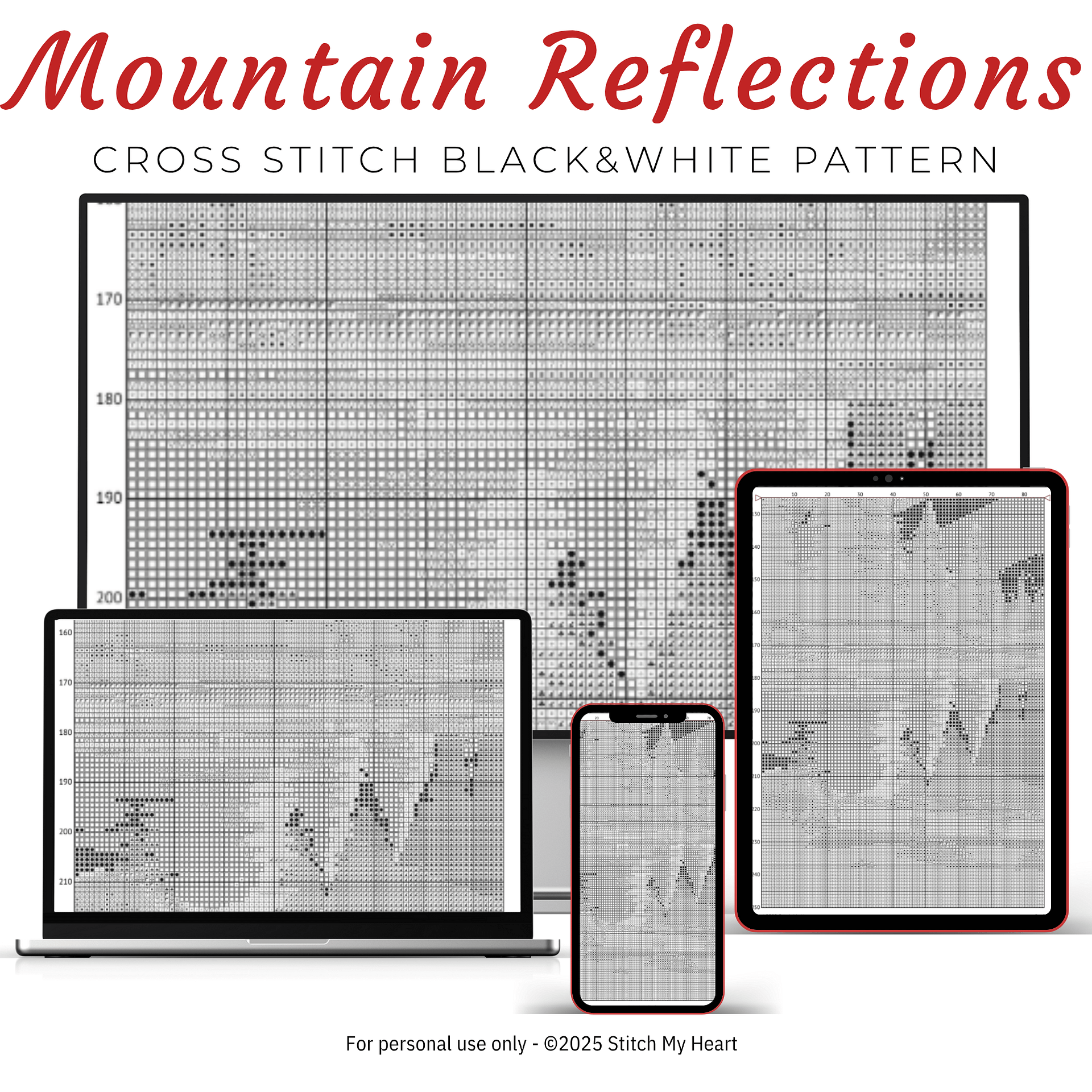 Mountain Reflections Cross Stitch Pattern product image (4)