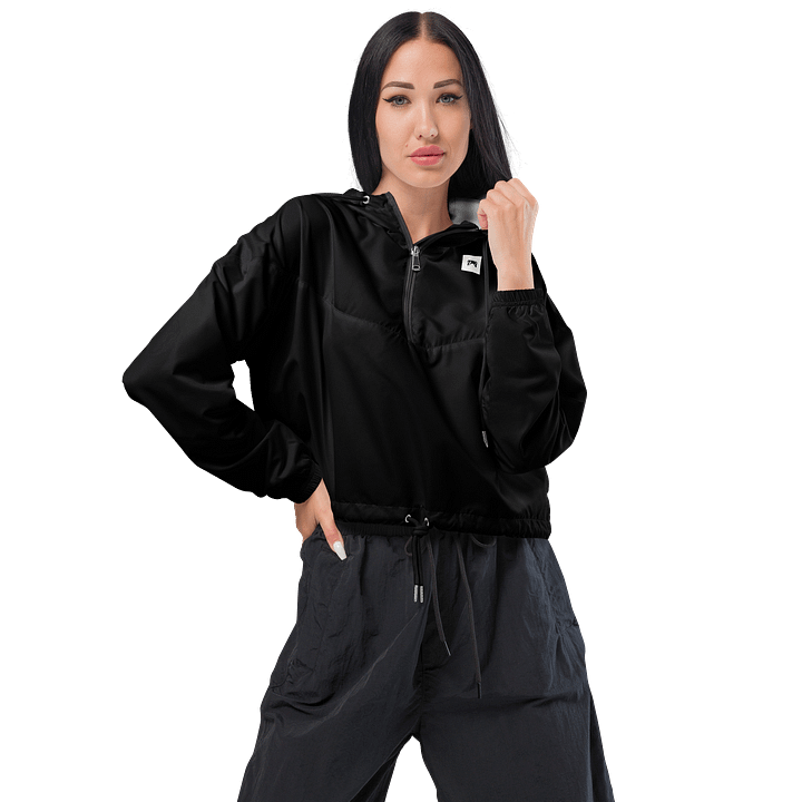 Women's Cropped Windbreaker (Black) product image (1)