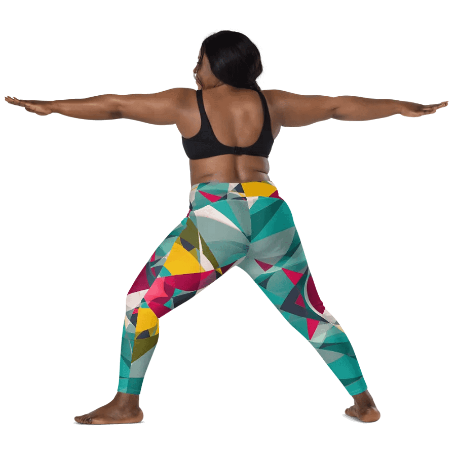 Abstract Lithographic Pattern Design Leggings with pockets - V9 product image (4)