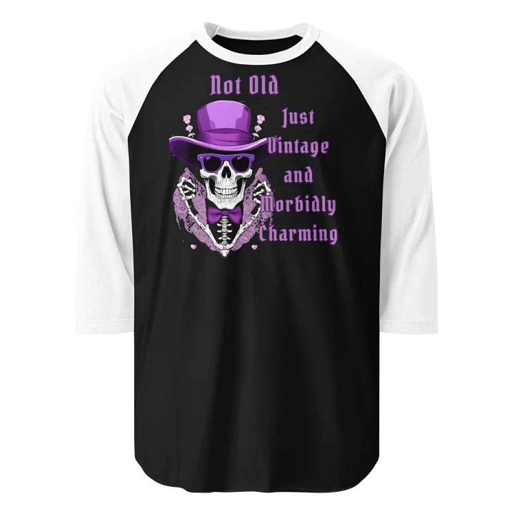 Vintage & Morbidly Charming Raglan Tee product image (1)