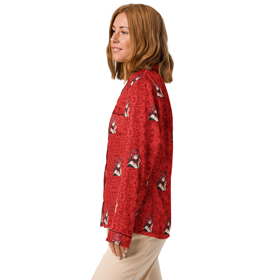 (Red WAIFU) K Women's Long Sleeve Pajama Top product image (4)