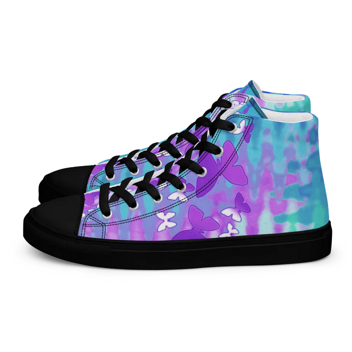 Butterfly shimmer High Top Canvas Shoes (womens) product image (1)