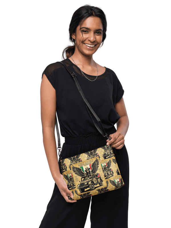 Mel’s Angels Vintage Crossbody Bag – All-Over Print Faux Leather Purse with Strap product image (5)