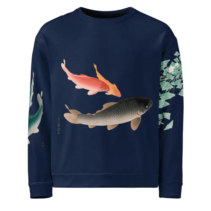 Carp All-Over Print Recycled Unisex Sweatshirt product image (1)