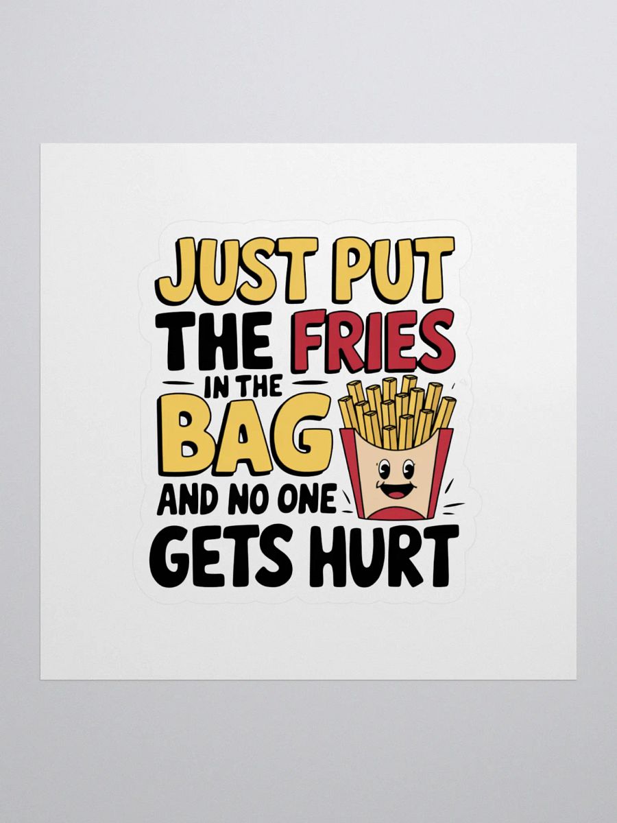 French Fries Hostage Kiss Cut Stickers product image (1)