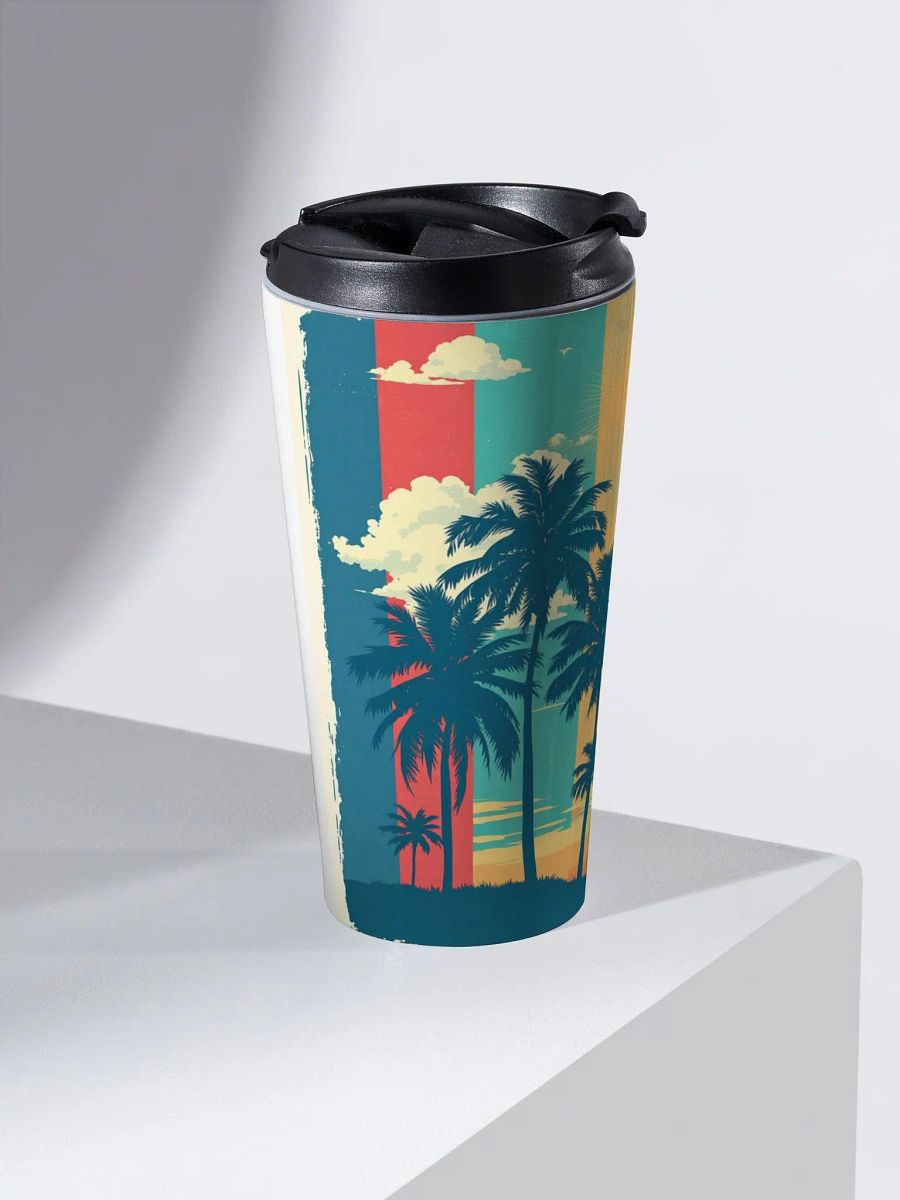Retro Palm Paradise Stainless Steel Travel Mug product image (2)
