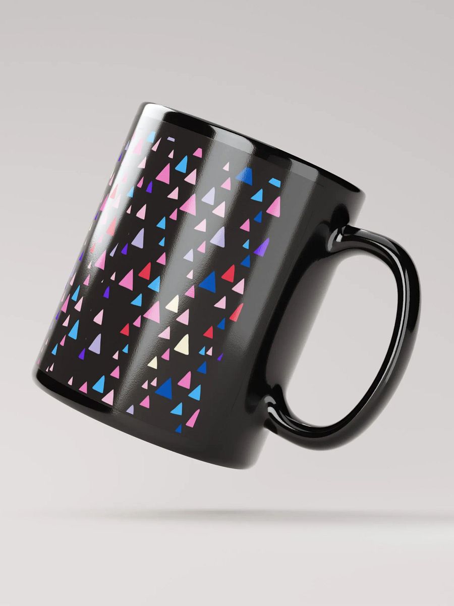 Multicolor Abstract Triangles Black Mug product image (12)