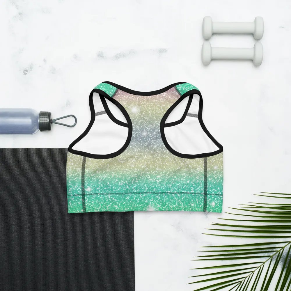 Glitter Unicorn Texture Design Sports Bra (1) product image (8)