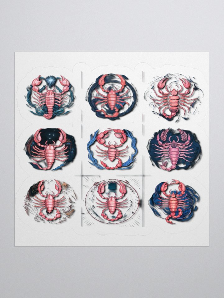 Exclusive Scorpio Zodiac Sticker: Pink Scorpion with Swirling Design - Perfect for Astrology Lovers! product image (2)
