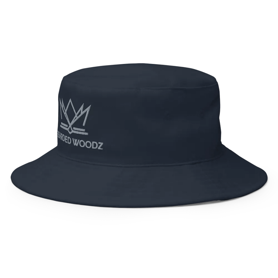 Bearded Woodz Navy Bucket Hat (Grey Embroidery) product image (2)