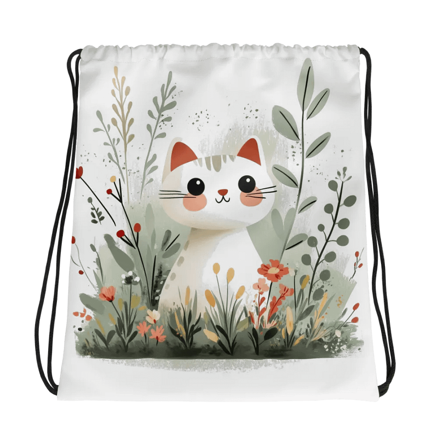 Cute Cat Drawstring Bag product image (1)