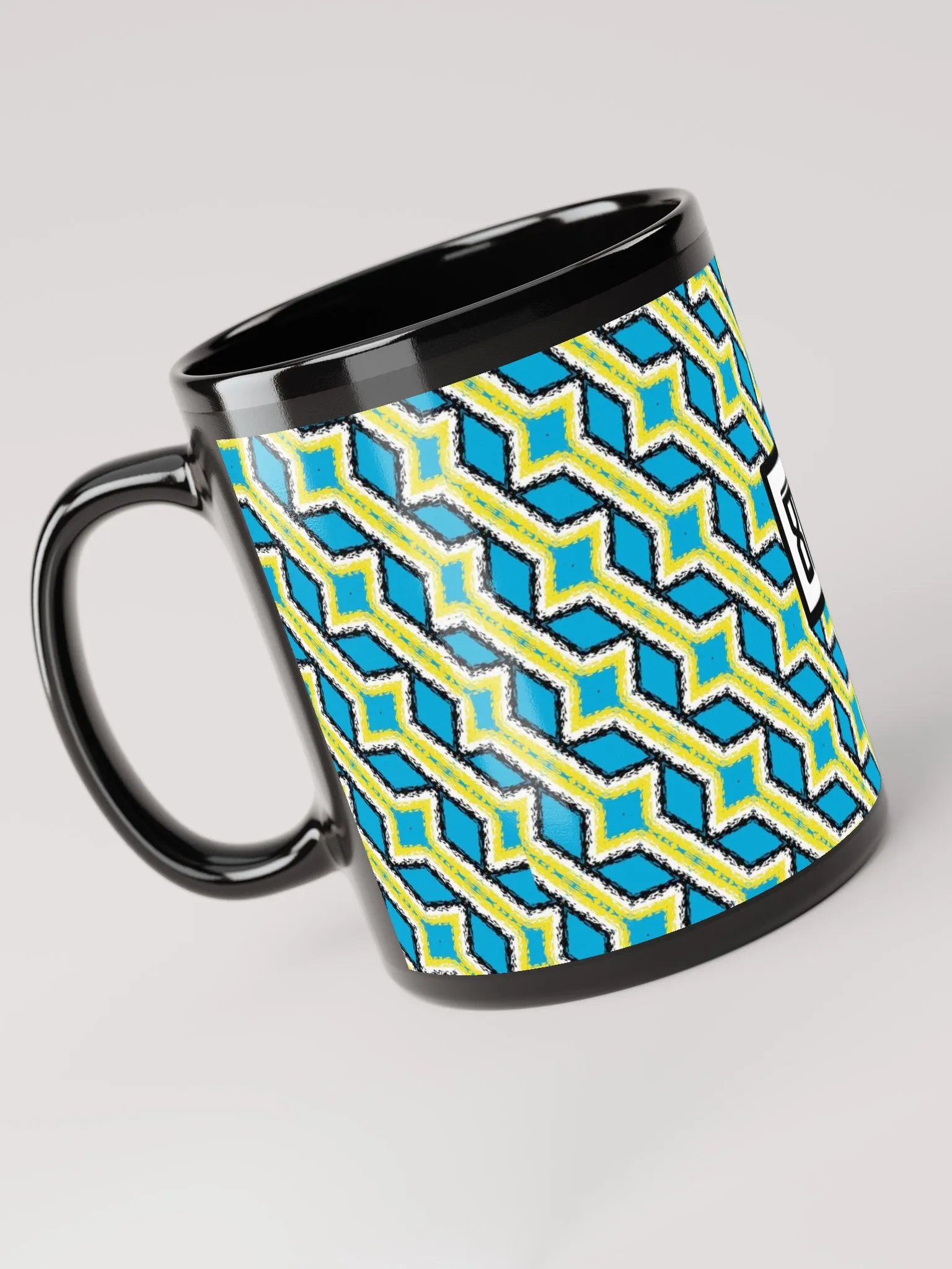 8T Sips Mosaic Black Glossy Mug product image (6)