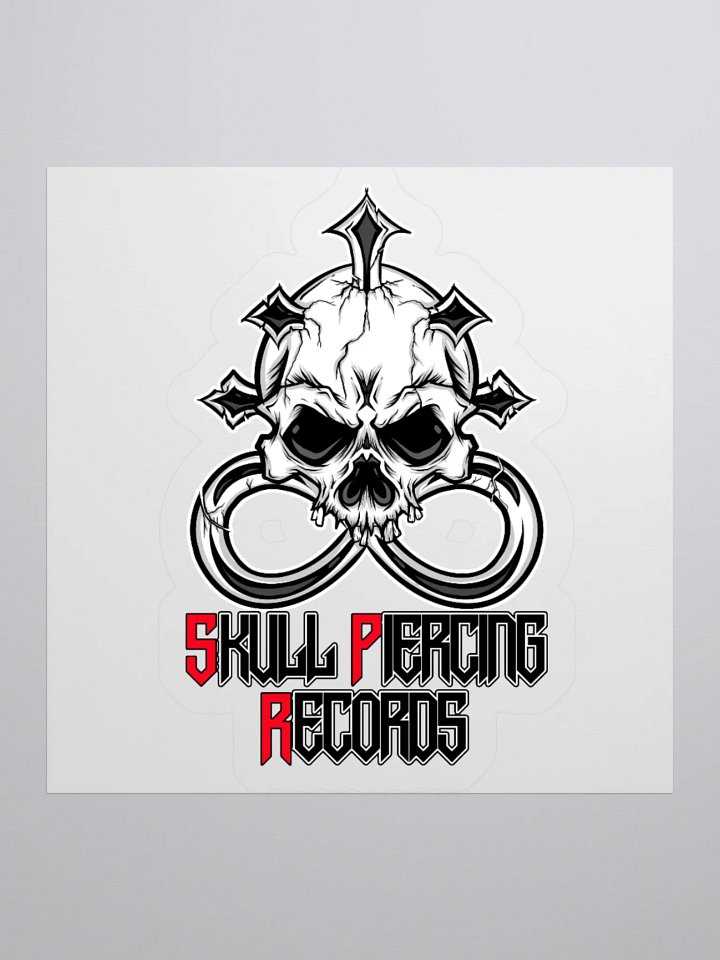 Skull Piercing Records Kiss Cut Stickers product image (2)