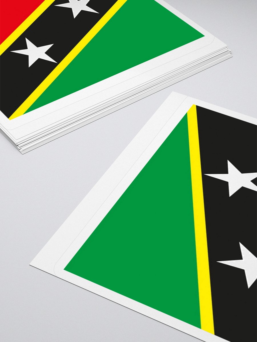 Saint Kitts and Nevis Flag Sticker - Durable Vinyl for Indoor Use - Multiple Sizes Available product image (10)