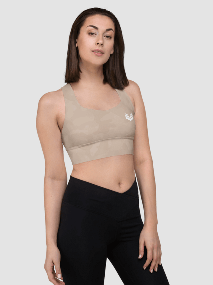 Longline Sports Bra - Desert Camo product image (2)