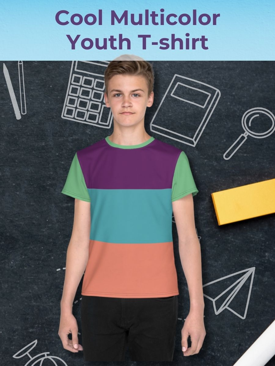 Cool Multicolor Youth Crew Neck Tee product image (1)