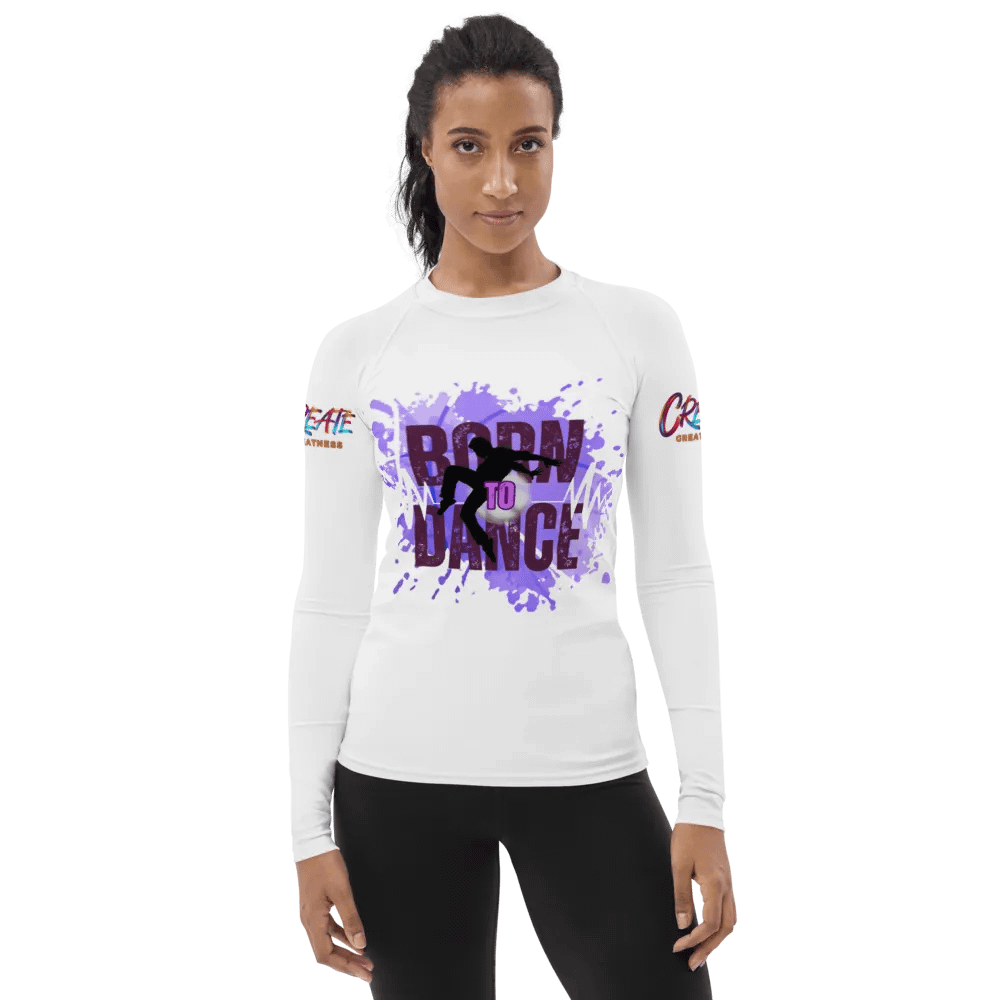 Born to Dance His Silhouette Vibrant Splatter Rash Guard product image (6)