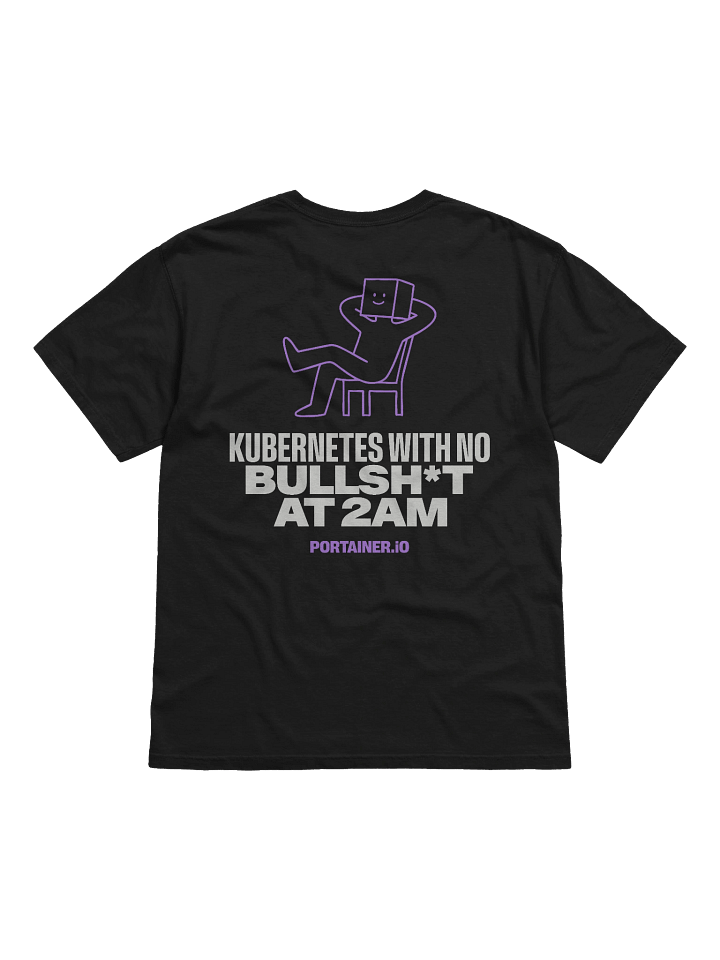 Portainer Tshirt - Kube with no BS - Black product image (2)